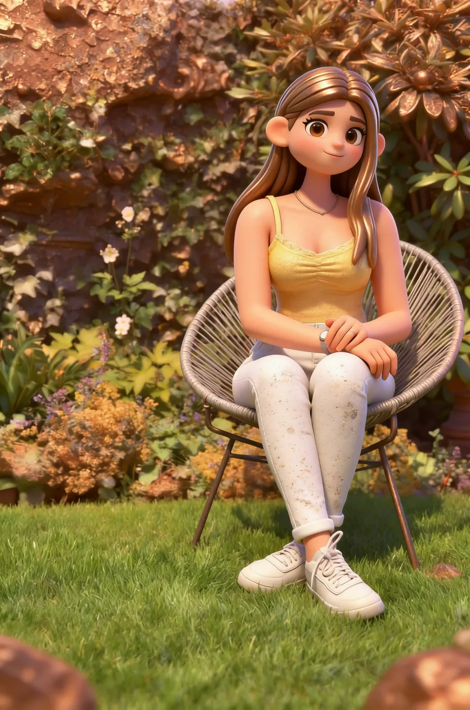 3D cartoon version of the same photo